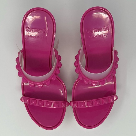 NWT Carmen Sol Tonino Wedge in Fuschia - Picture 7 of 14